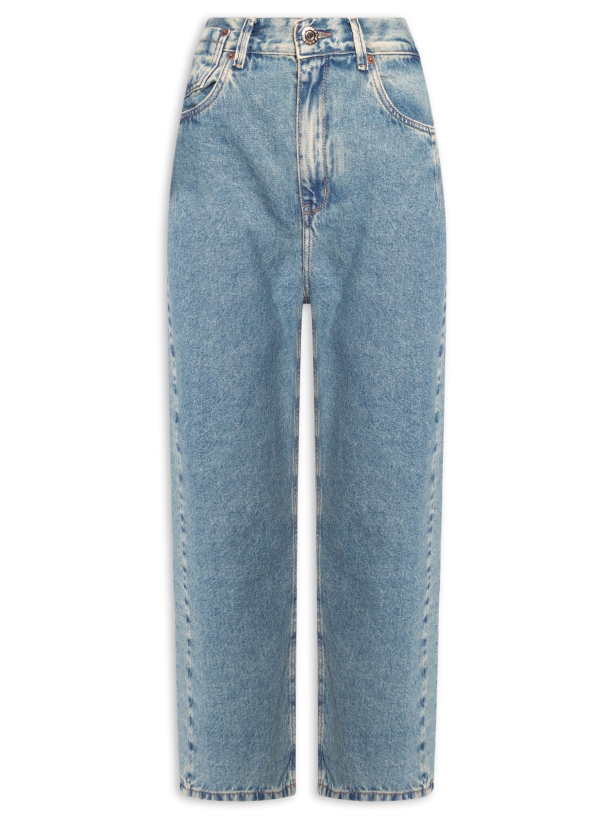 Calça Feminina Jeans Long Rise Martingale - Azul