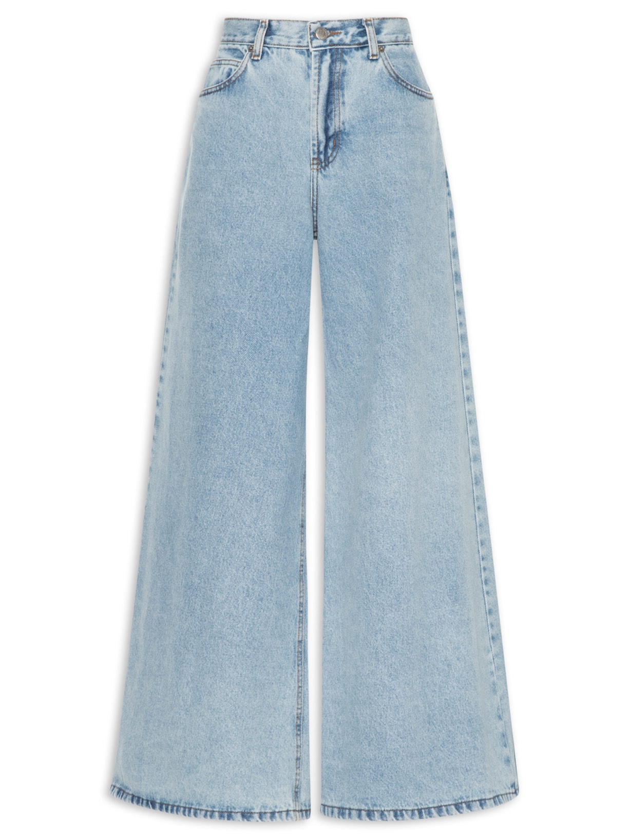 Calça Feminina Jeans Loose - Azul