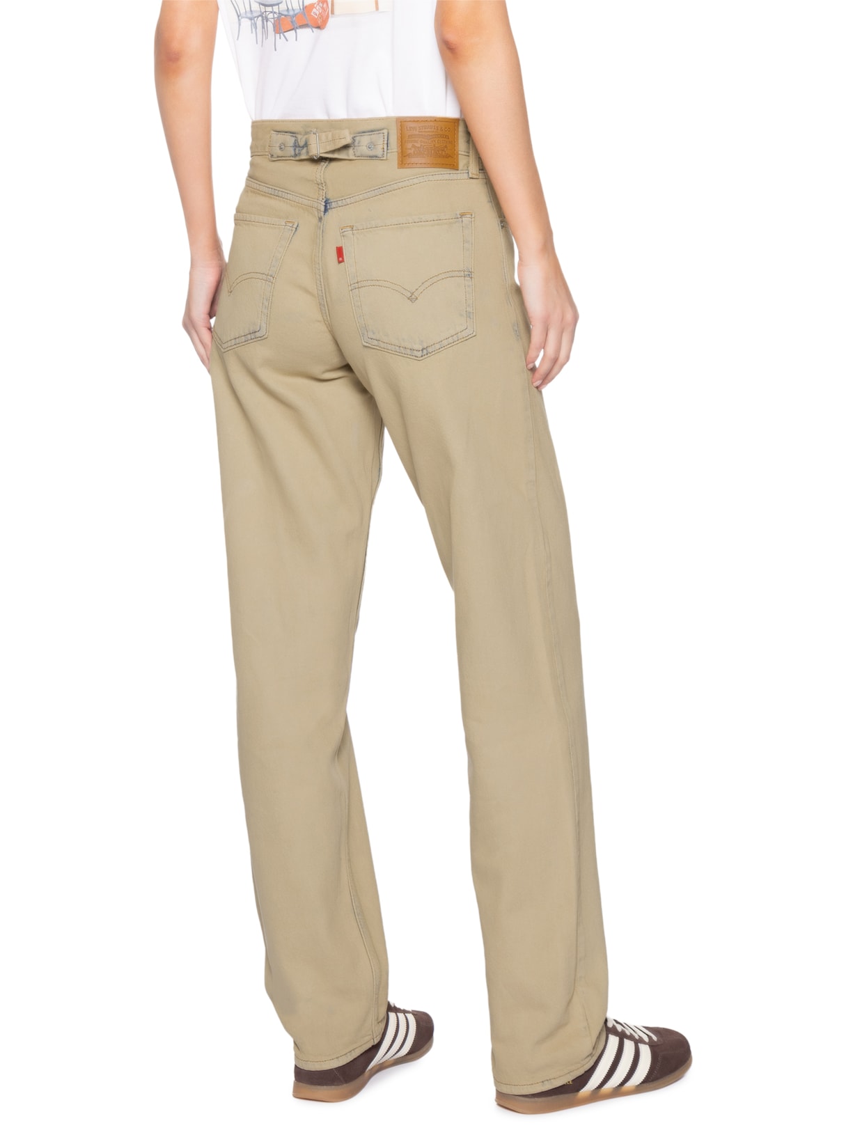 Calça Feminina Jeans Loose Taper Bege Levi's