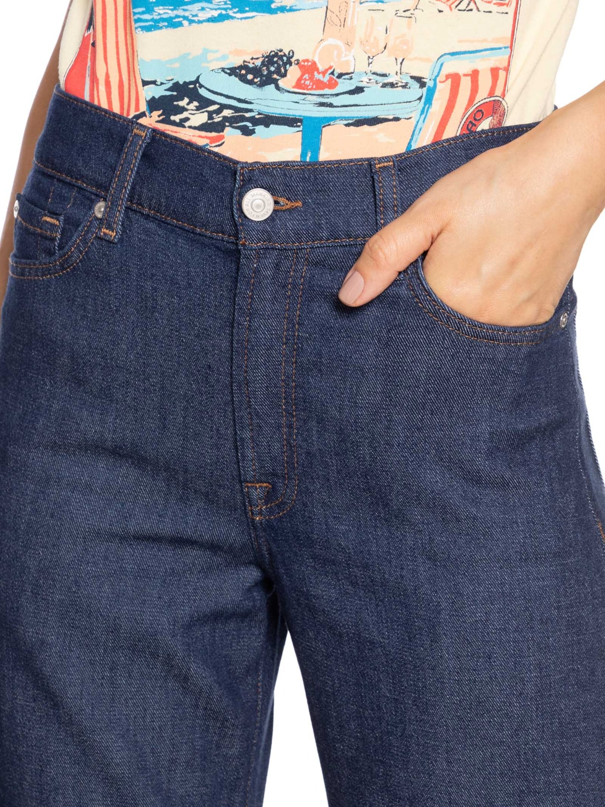 Calça Feminina Jeans Lotta Halona Azul 7 For All Mankind