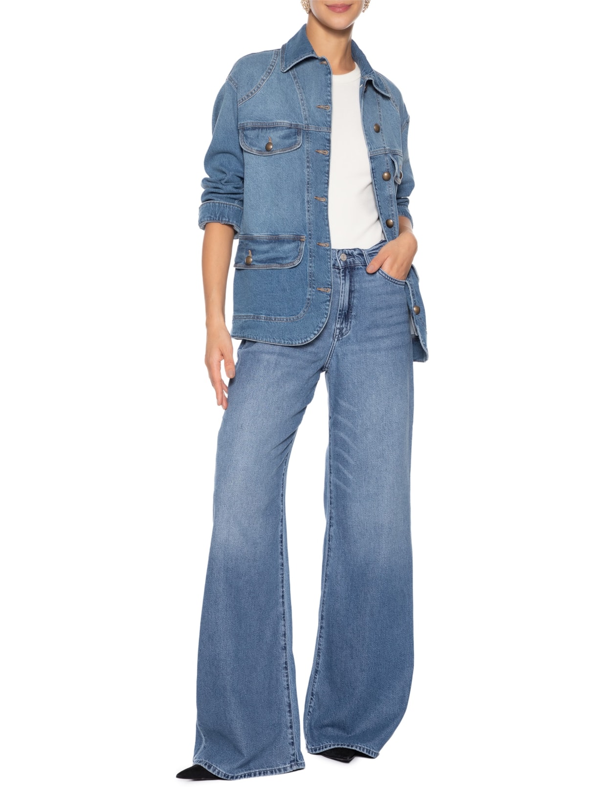 Calça Feminina Jeans Lotta Hilo Azul 7 For All Mankind