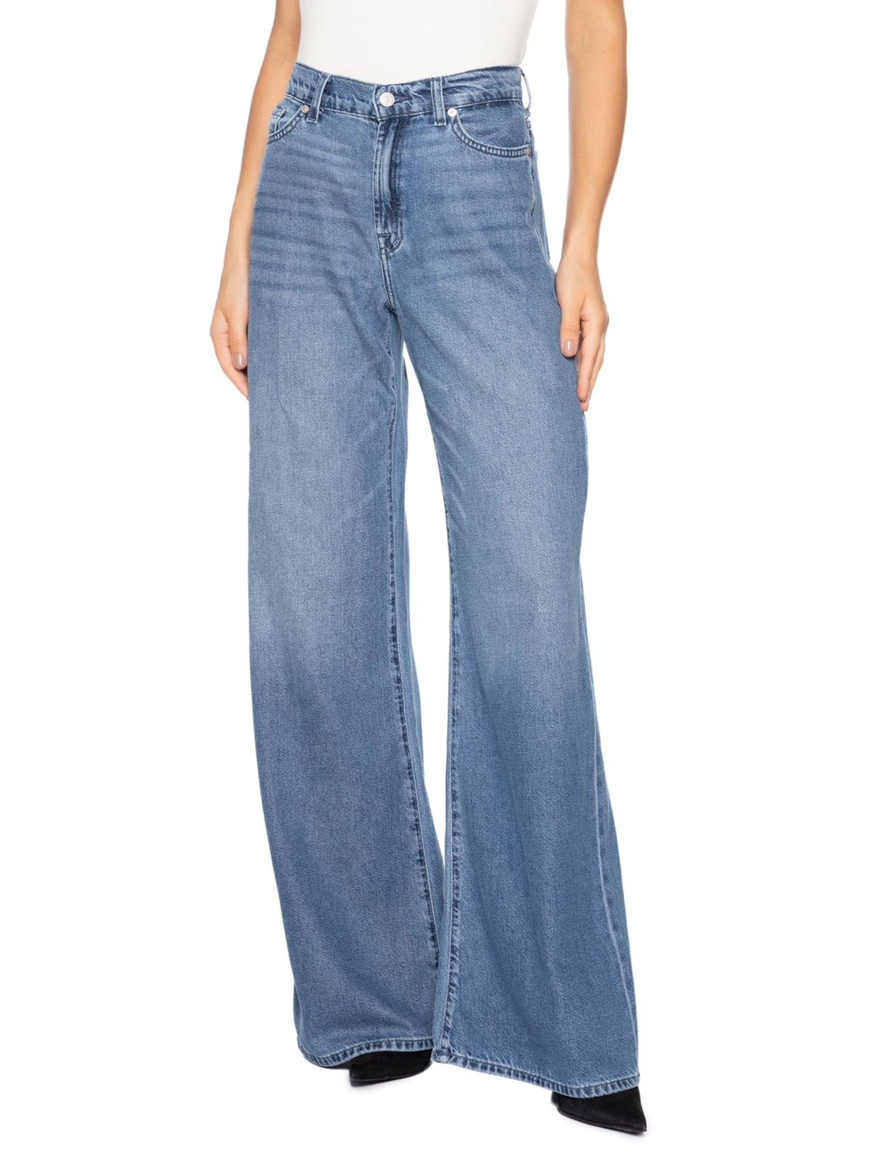 Calça Feminina Jeans Lotta Hilo Azul 7 For All Mankind