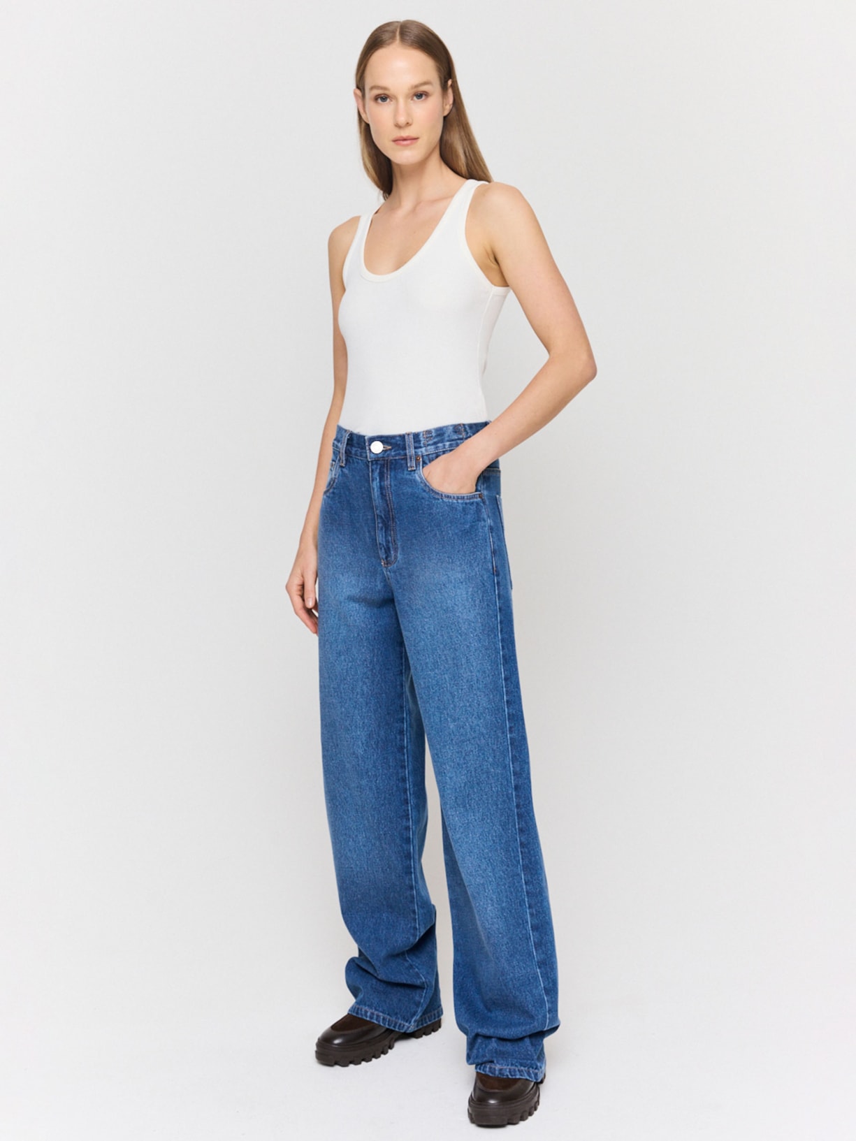 Calça Feminina Jeans Martina I26 Azul Mixed