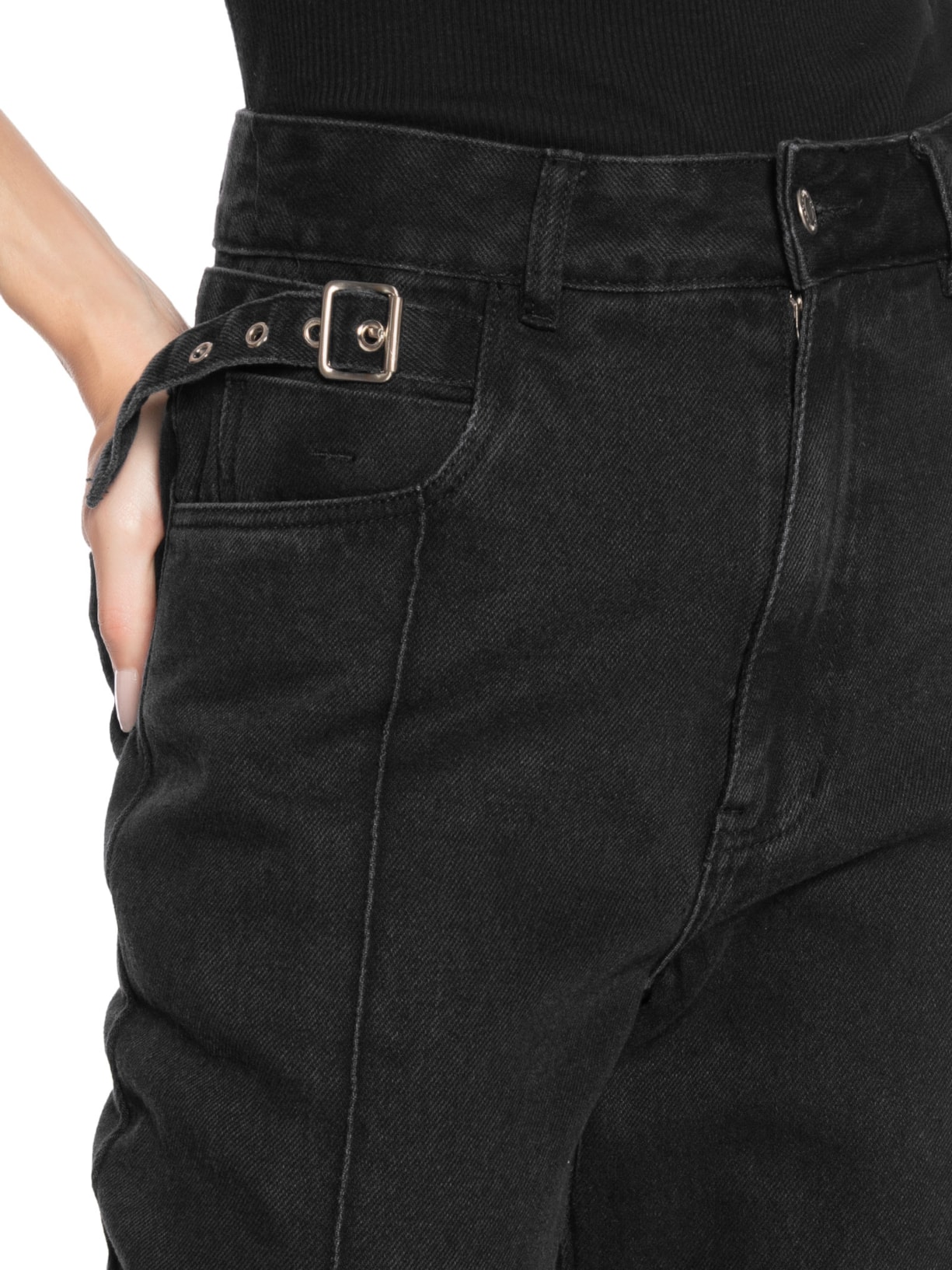 Calça Feminina Jeans Melia Preto Nk