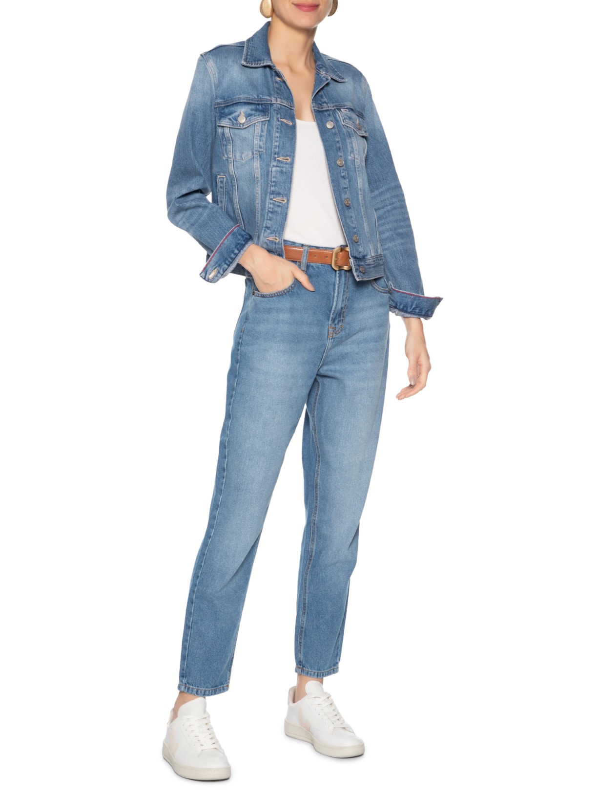 Calça Feminina Jeans Mom Azul Tommy Jeans