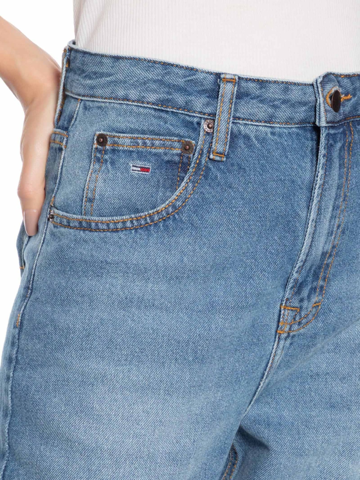 Calça Feminina Jeans Mom Azul Tommy Jeans