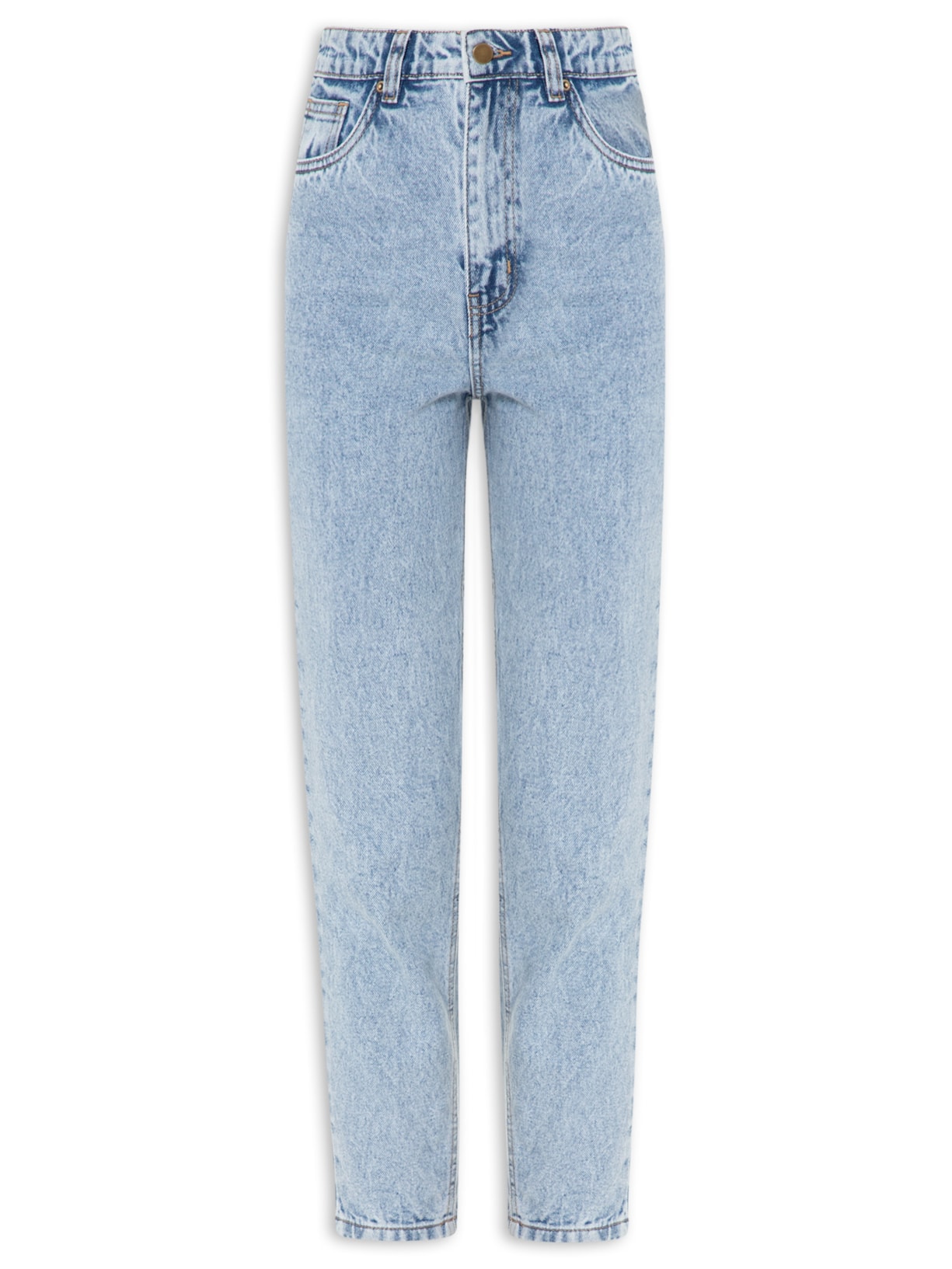 Calça Feminina Jeans Mom Básica - Azul