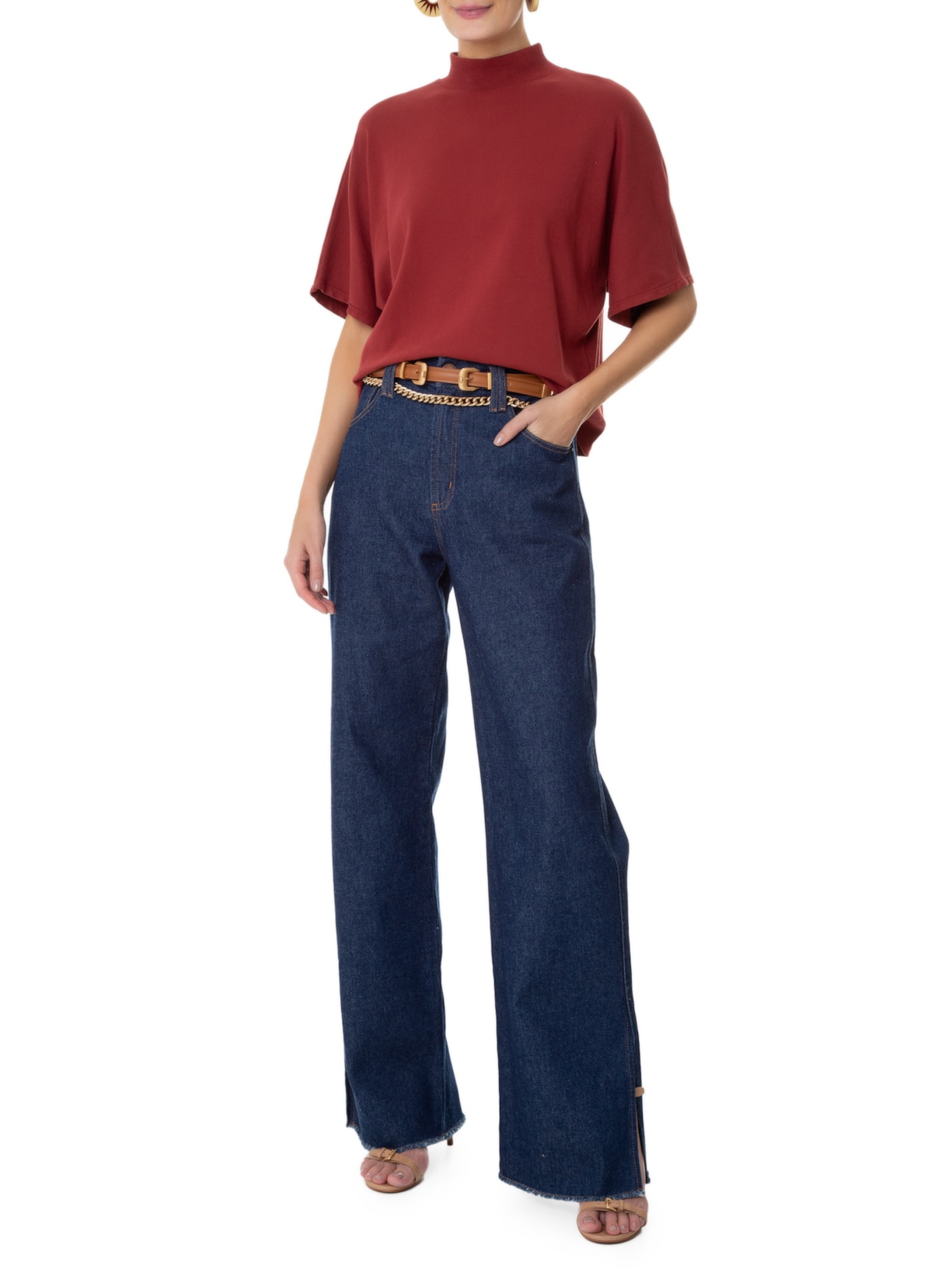 Calça Feminina Jeans Nanda Azul Twenty Four Seven