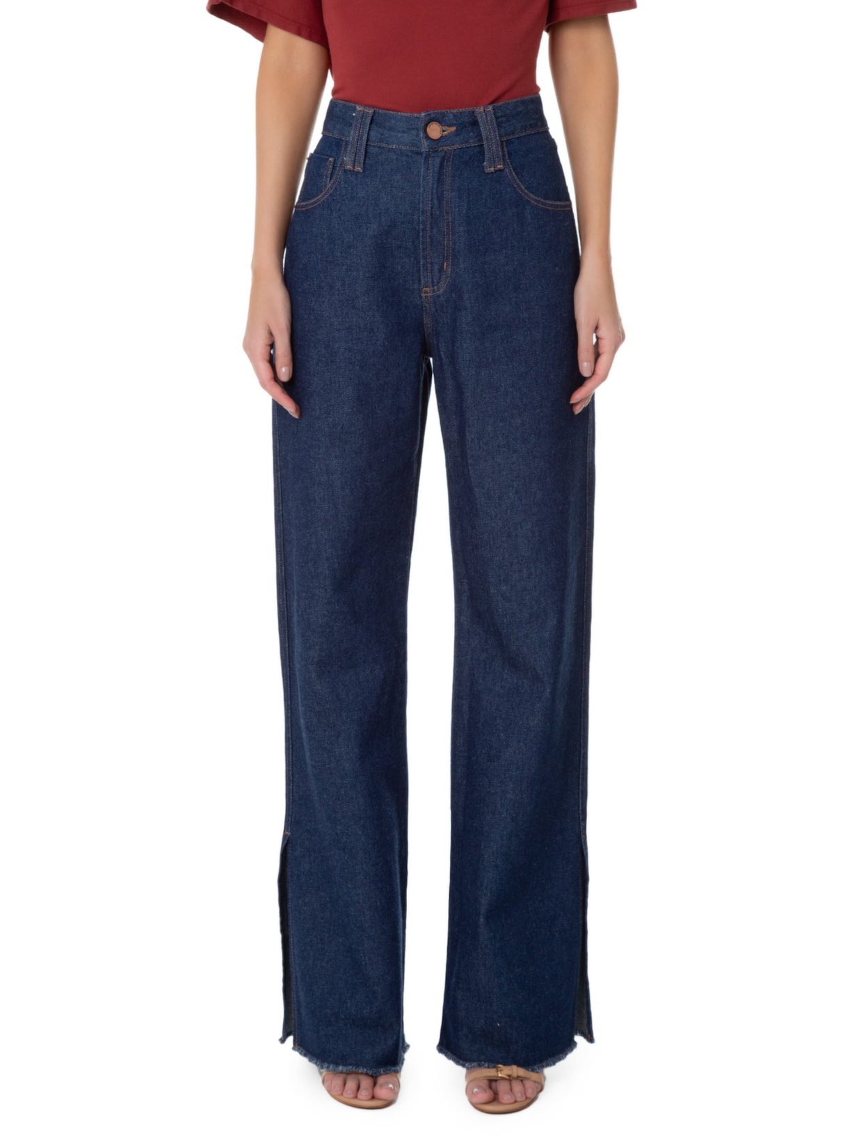 Calça Feminina Jeans Nanda Azul Twenty Four Seven