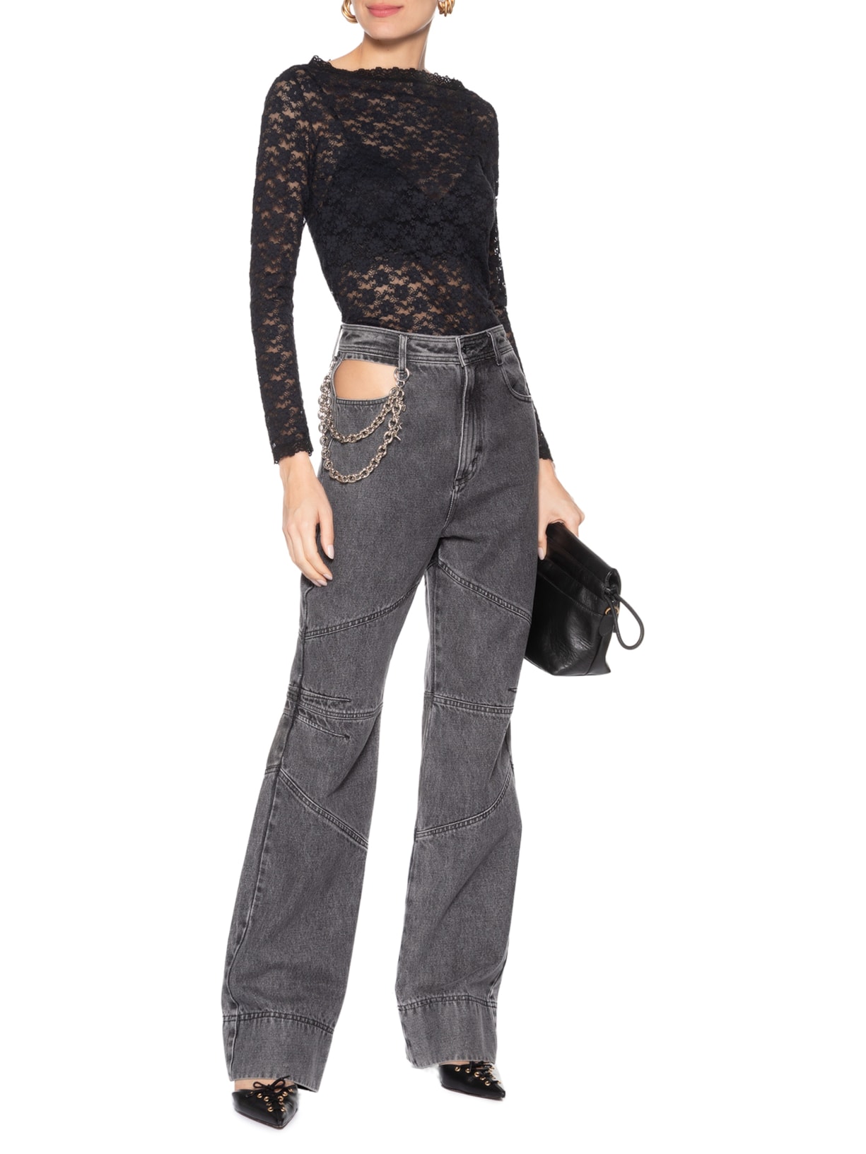 Calça Feminina Jeans Nina Preto Nk