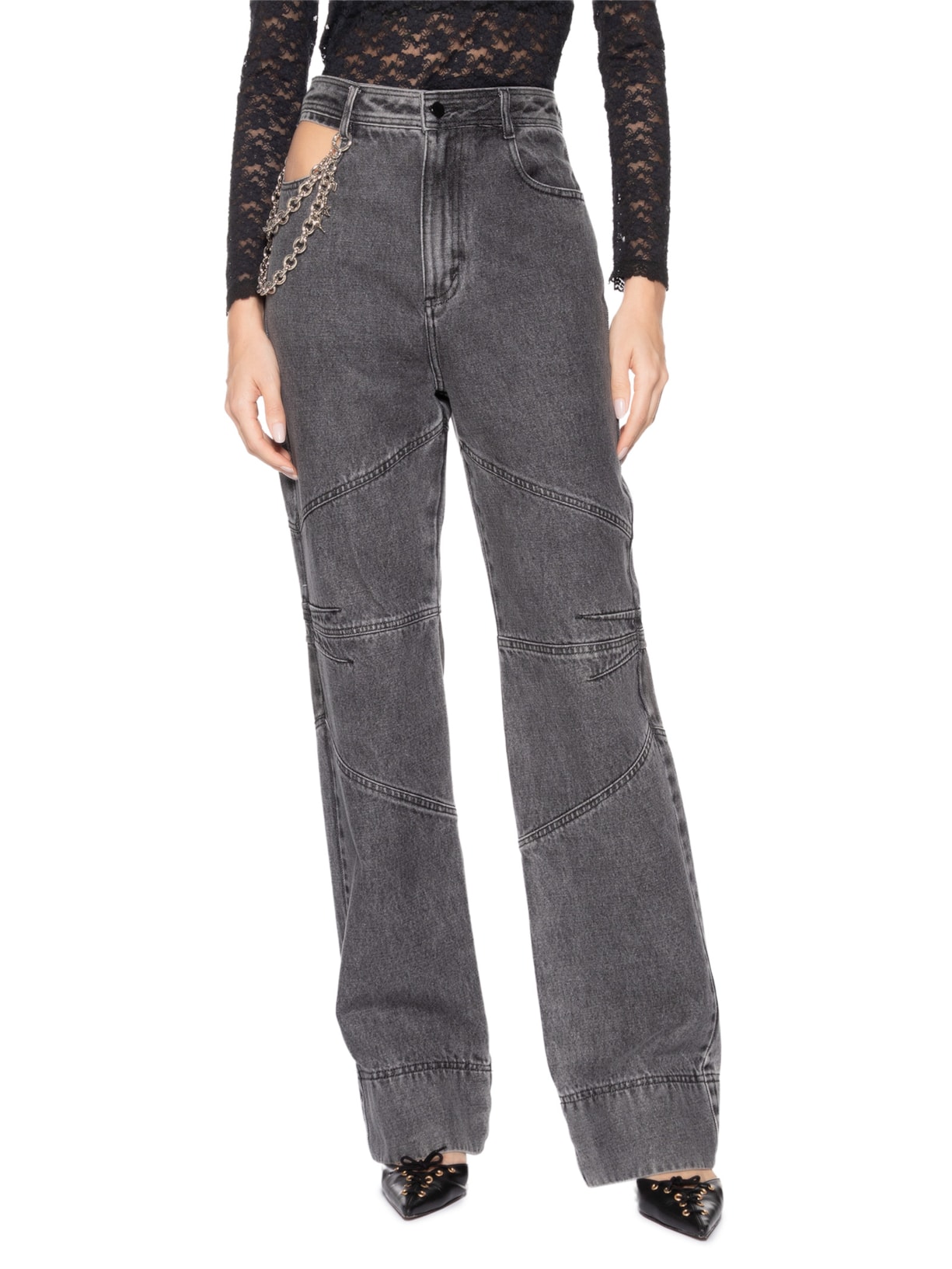 Calça Feminina Jeans Nina Preto Nk