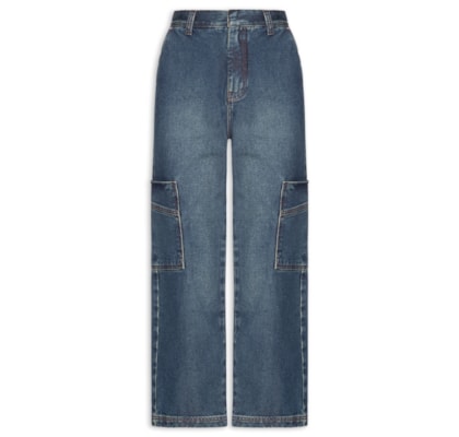 Calça Feminina Jeans Nipper Bolsos - Azul