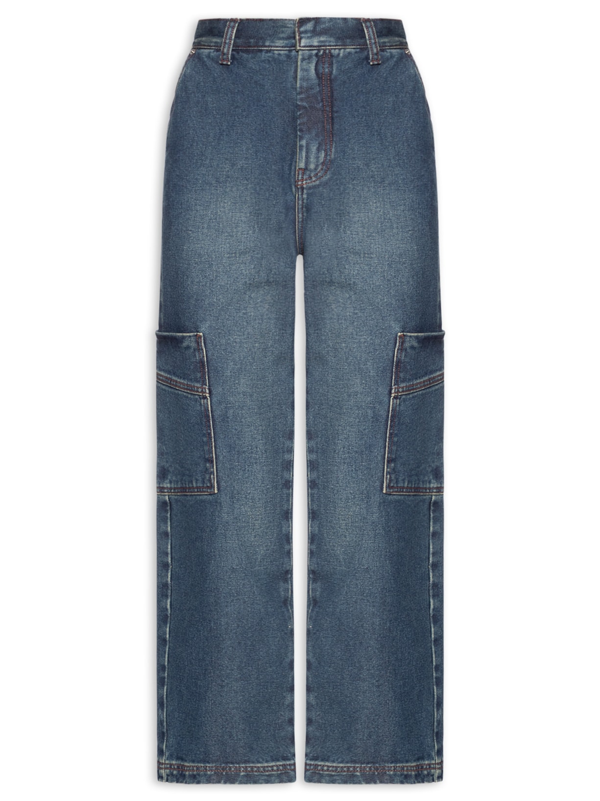 Calça Feminina Jeans Nipper Bolsos - Azul