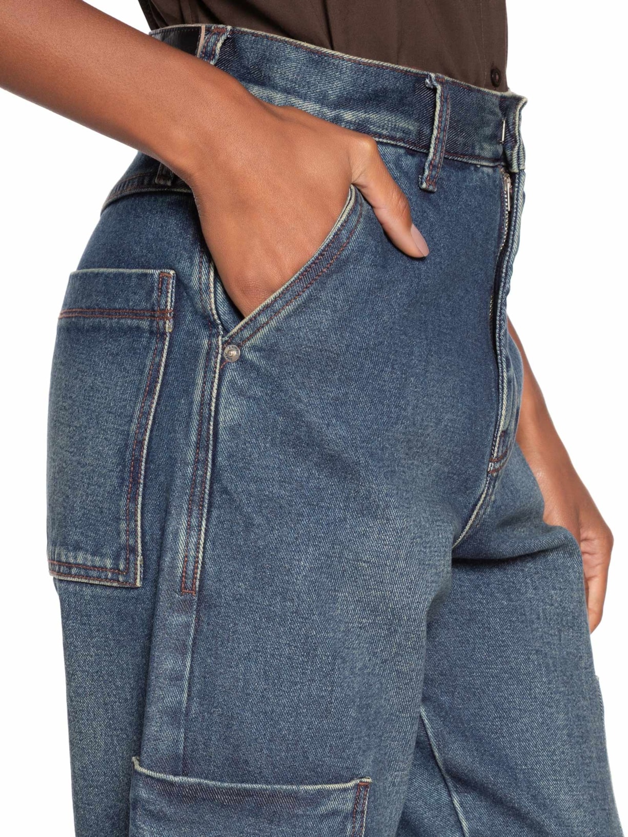 Calça Feminina Jeans Nipper Bolsos Azul Animale Jeans