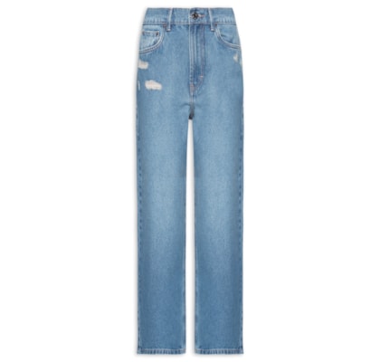 Calça Feminina Jeans Nipper Com Puidos - Azul