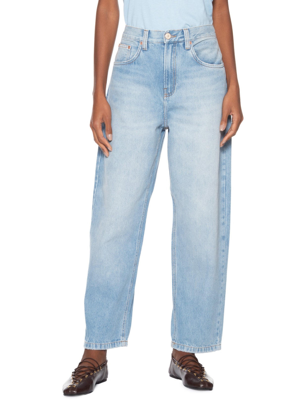 Calça Feminina Jeans Nipper Pence New Basic Azul Animale Jeans