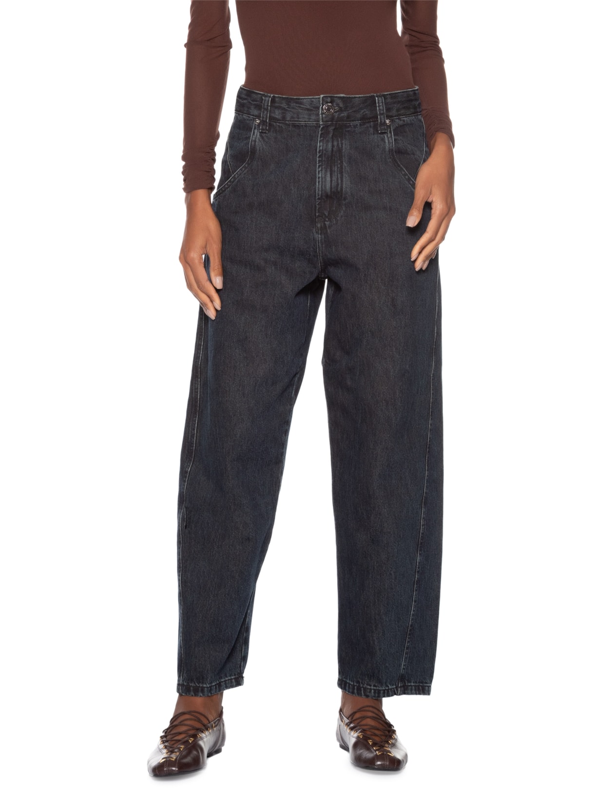 Calça Feminina Jeans Nipper Recorte Azul Animale Jeans