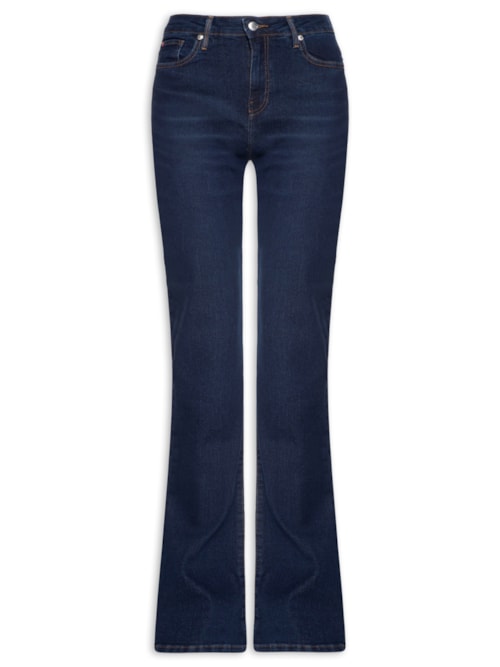 Calça Feminina Jeans Nos Bootcut RW - Azul