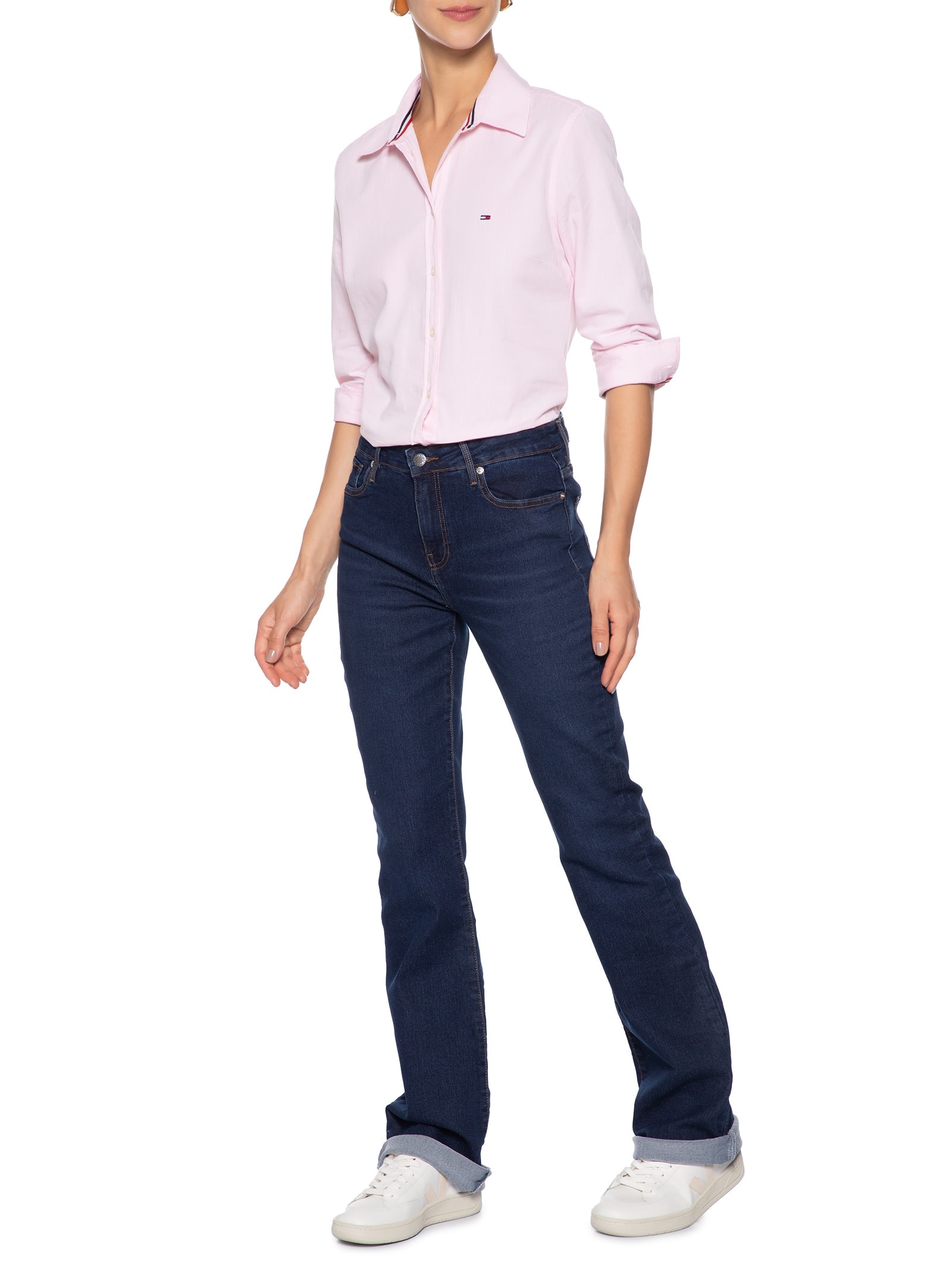 Tommy Hilfiger - Calça Feminina Jeans Nos Bootcut RW - Azul