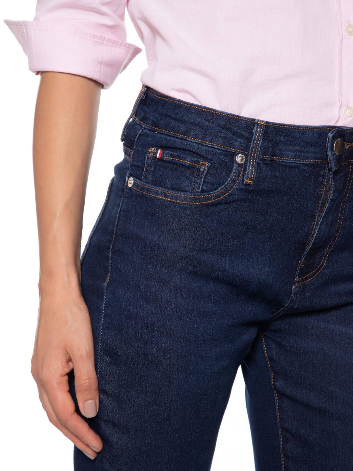  Calça Feminina Jeans Nos Bootcut RW Azul Tommy Hilfiger