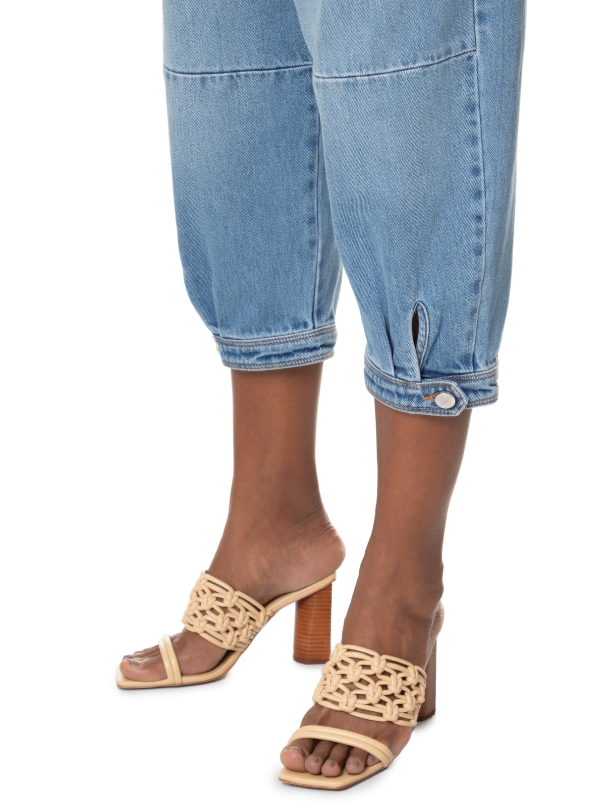 Calça Feminina Jeans Over Cintura Baixa Azul Animale