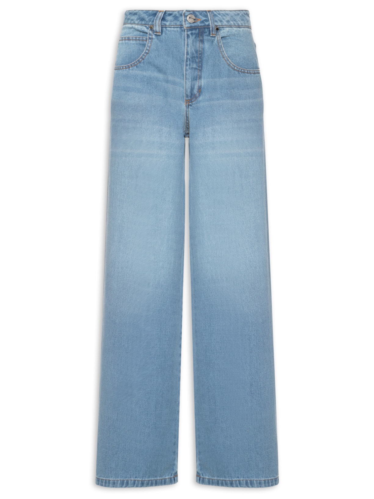 Calça Feminina Jeans Oversized Azul Animale