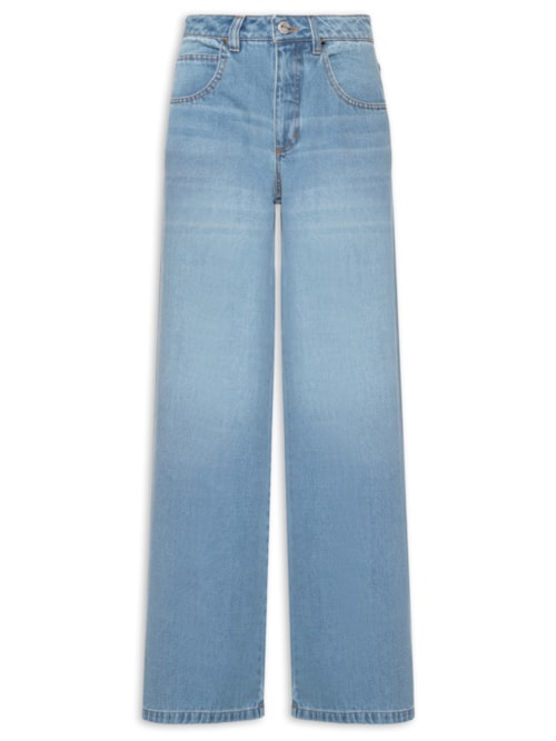 Calça Feminina Jeans Oversized - Azul