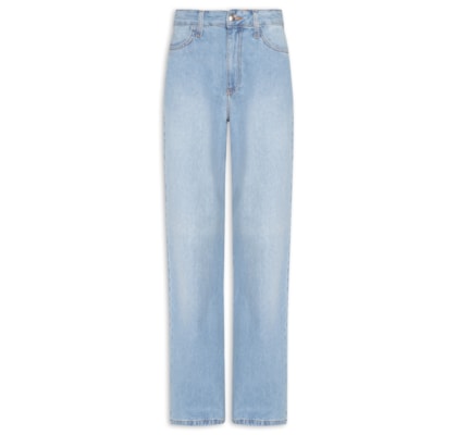 Calça Feminina Jeans Pantalona - Azul