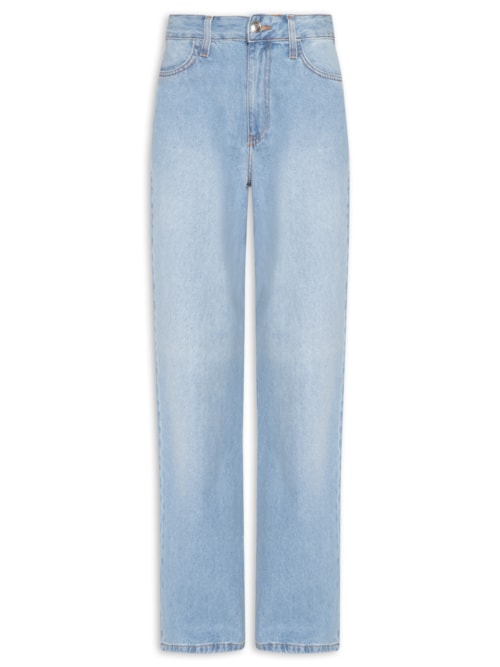 Calça Feminina Jeans Pantalona - Azul