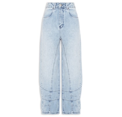 Calça Feminina Jeans Pences na Barra - Azul
