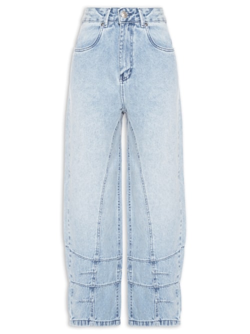 Calça Feminina Jeans Pences na Barra - Azul