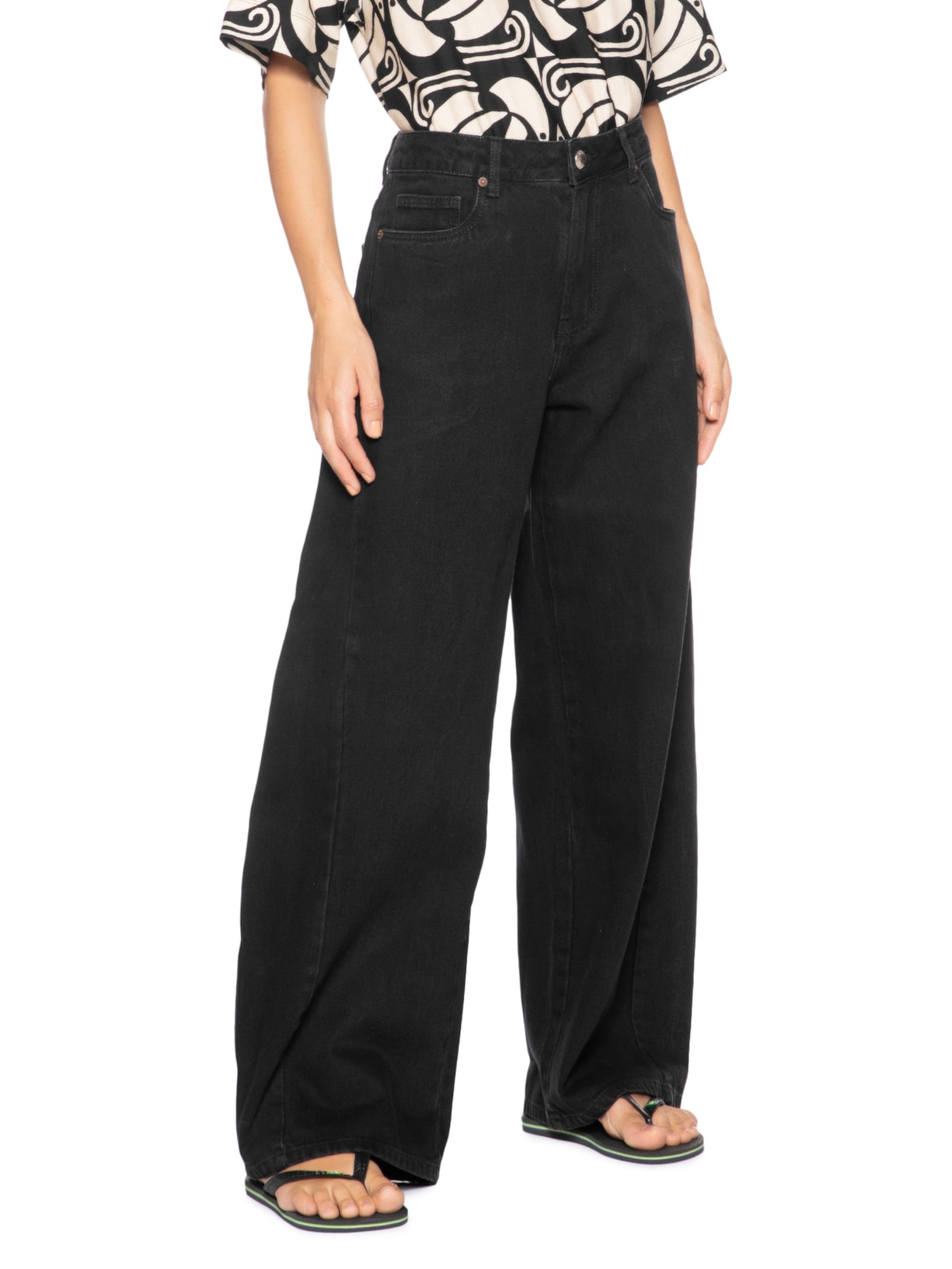 Calça Feminina Jeans Preto Farm