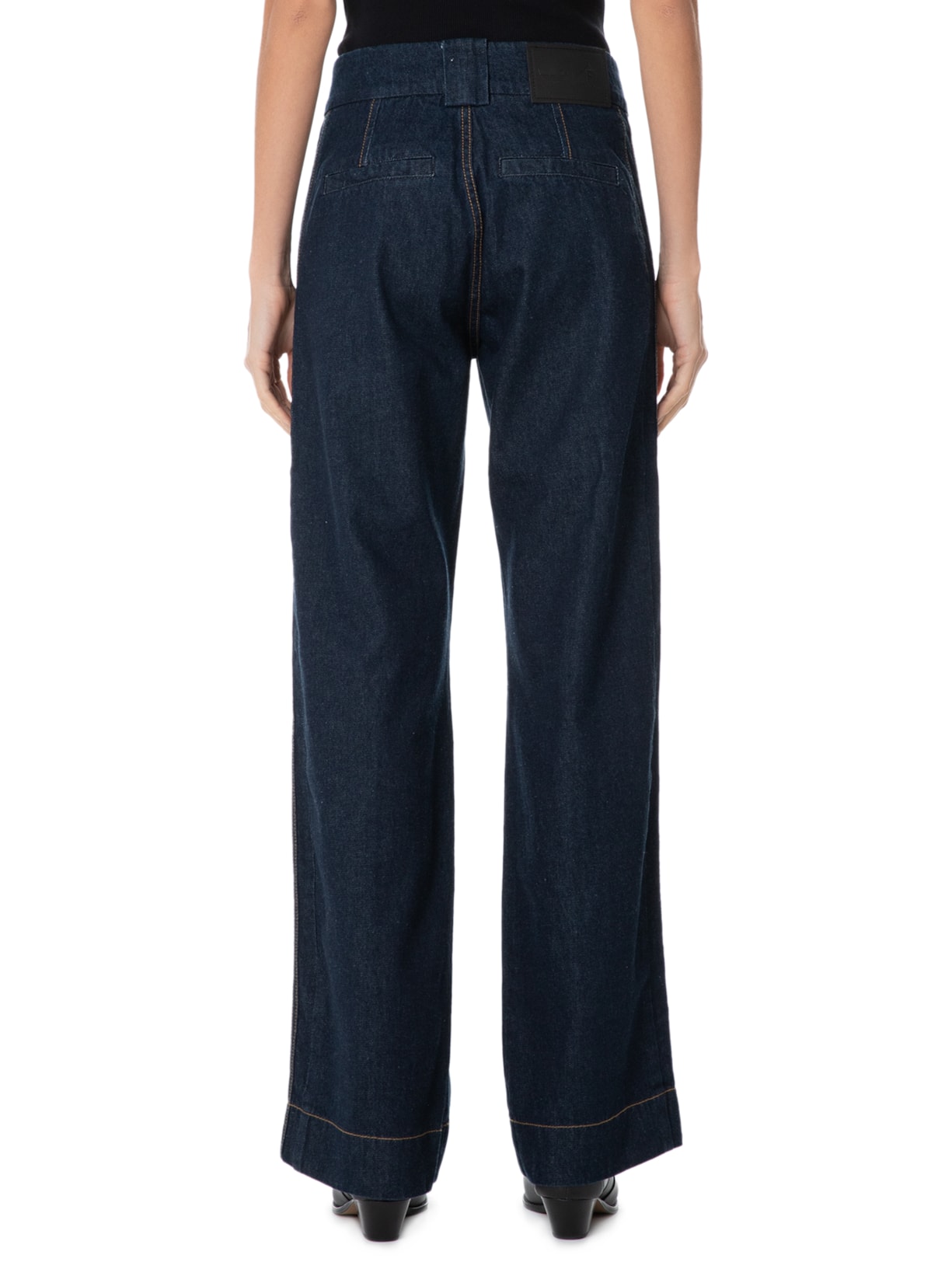 Calça Feminina Jeans Raquel Wide Leg Azul