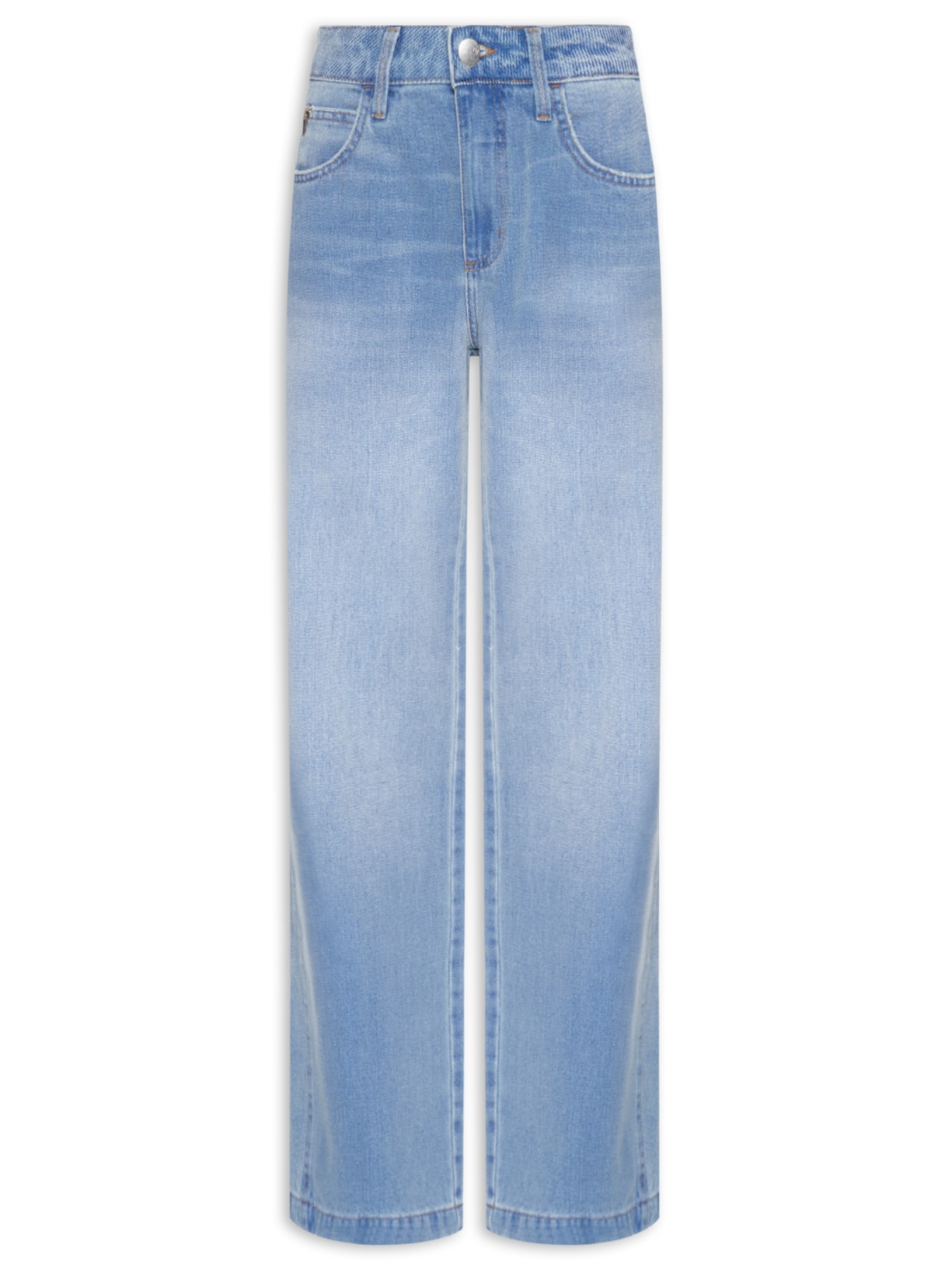 Calça Feminina Jeans Raquel Wide Leg - Azul