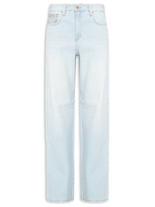 Calça Feminina Jeans Raquel Wide Leg - Azul