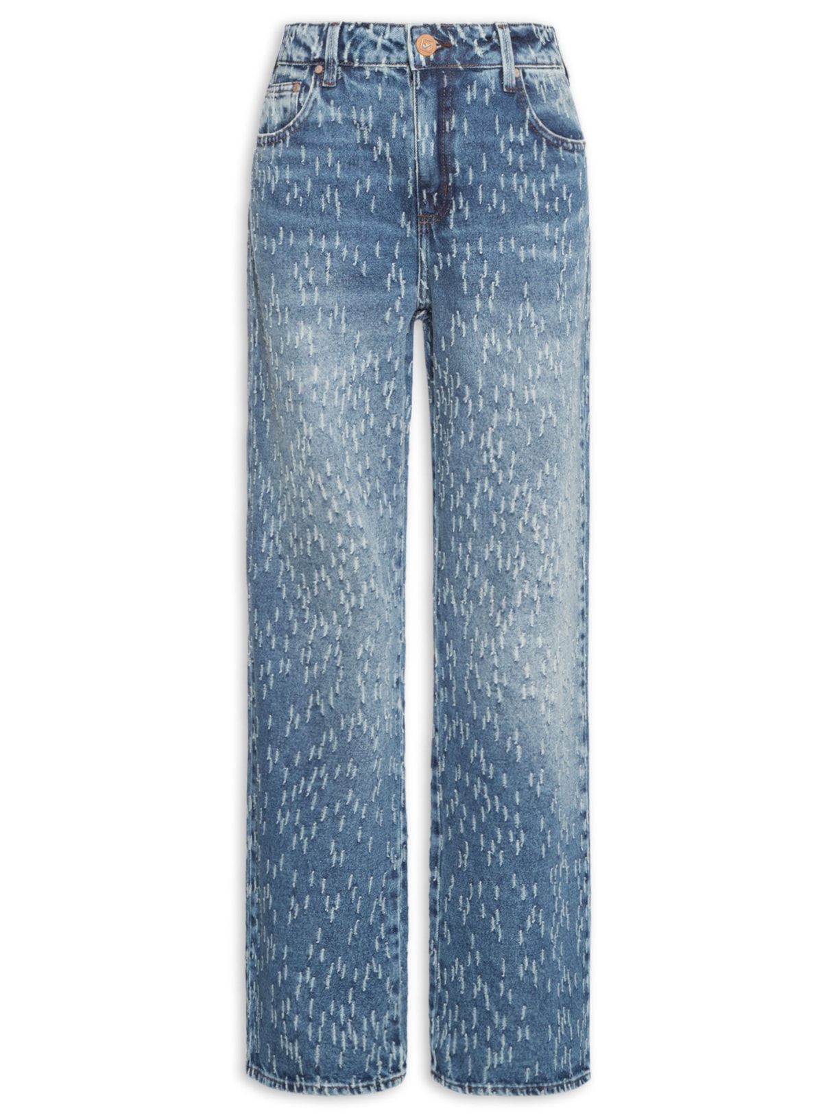 Calça Feminina Jeans Raquel Wide Leg - Azul