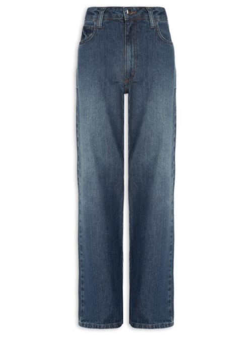 Calça Feminina Jeans Raquel Wide Leg - Azul