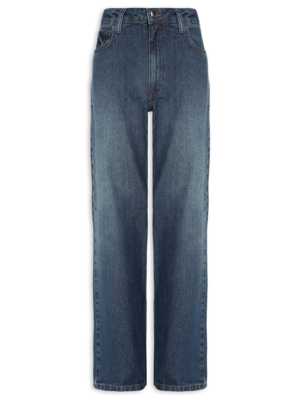 Calça Feminina Jeans Raquel Wide Leg Azul Forum