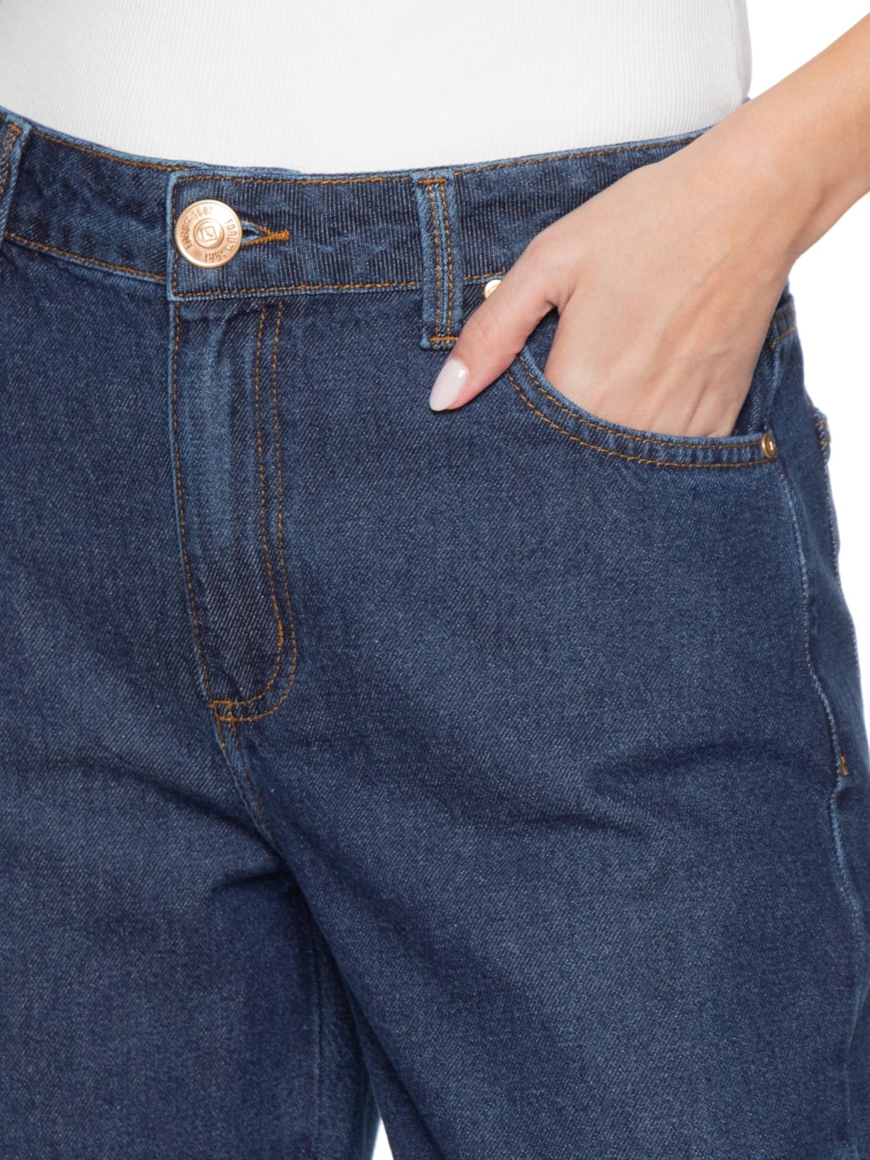 Calça Feminina jeans Raquel Wide Leg Azul Forum