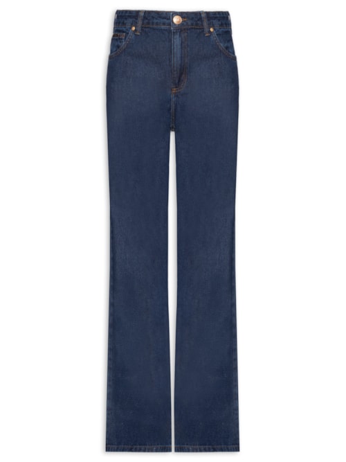 Calça Feminina jeans Raquel Wide Leg - Azul