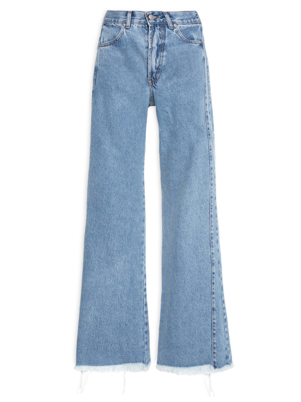 Calça Feminina Jeans Recorte - Azul