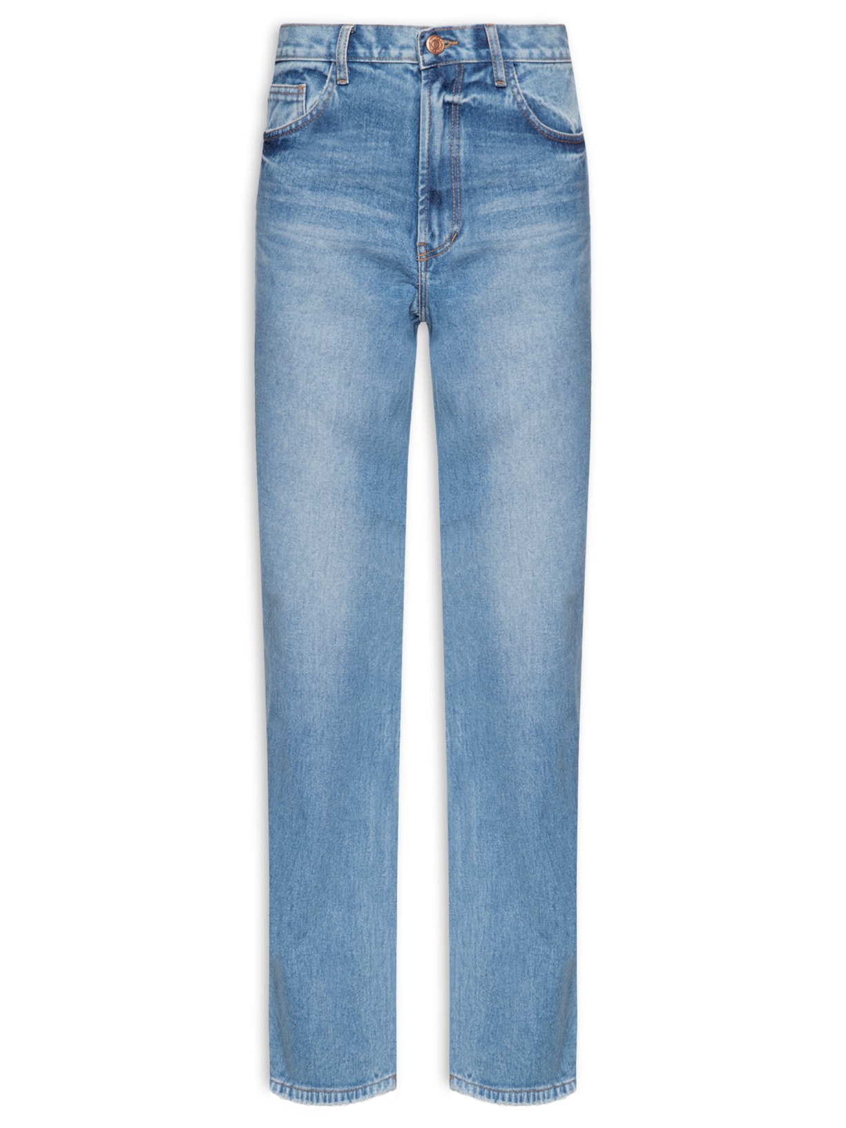 Calça Feminina Jeans Relaxed - Azul