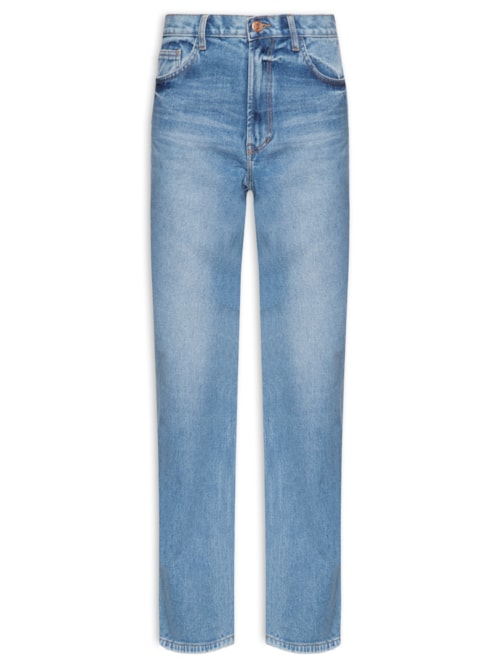 Calça Feminina Jeans Relaxed - Azul