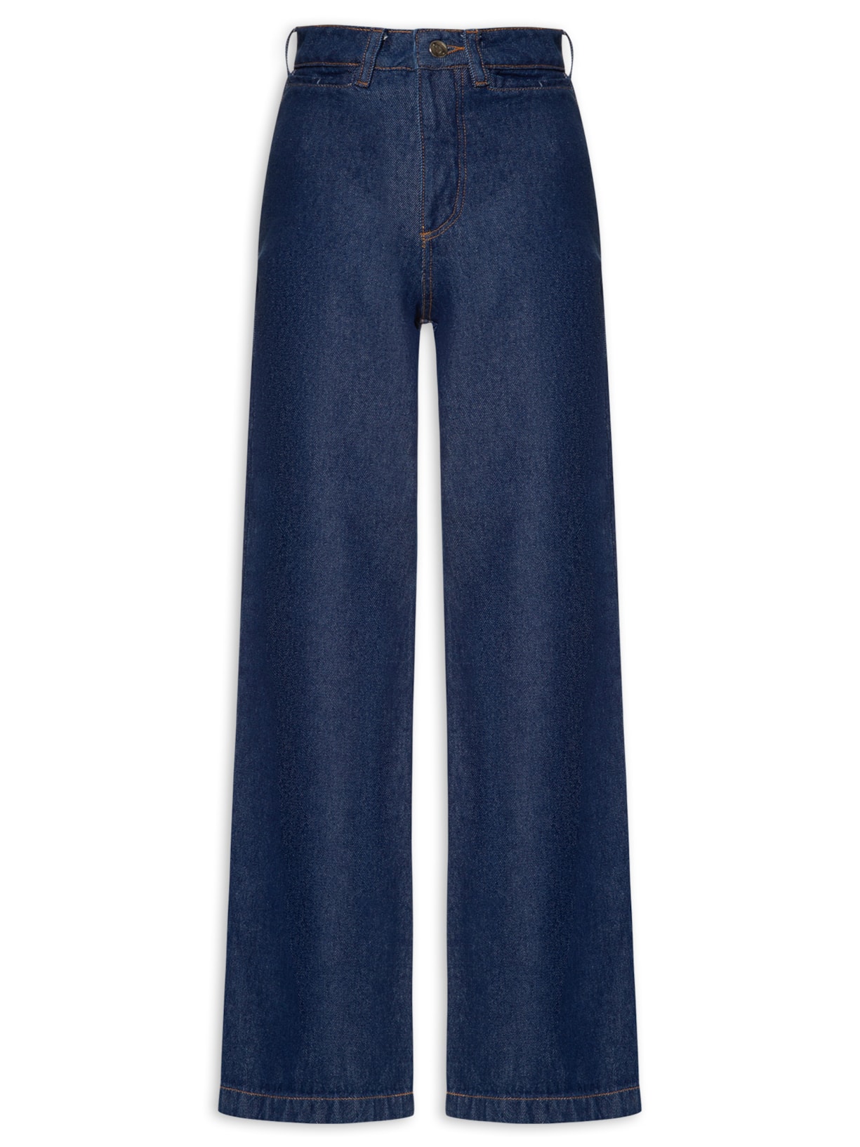 Calça Feminina Jeans Reta - Azul
