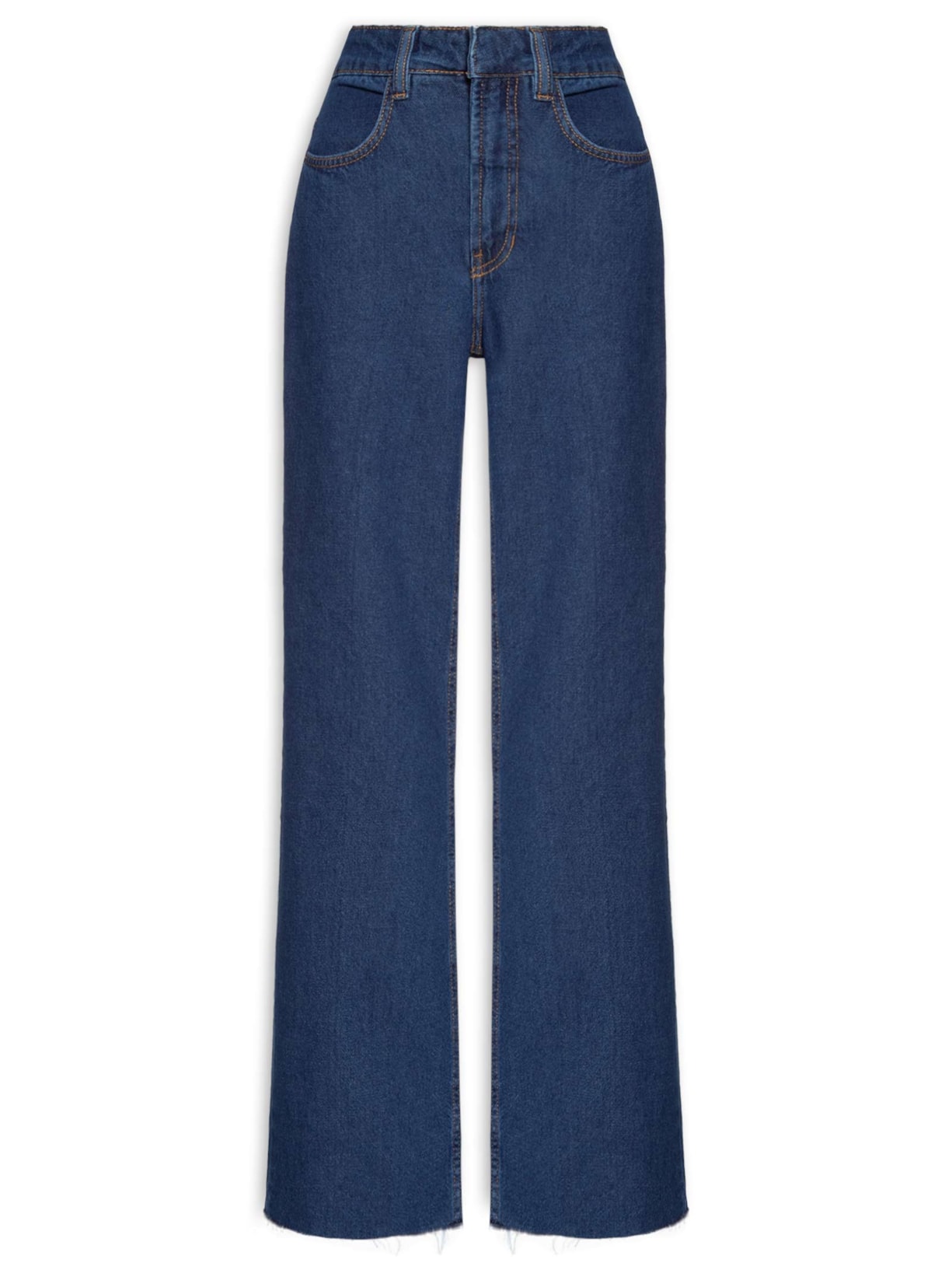 Calça Feminina Jeans Reta - Azul