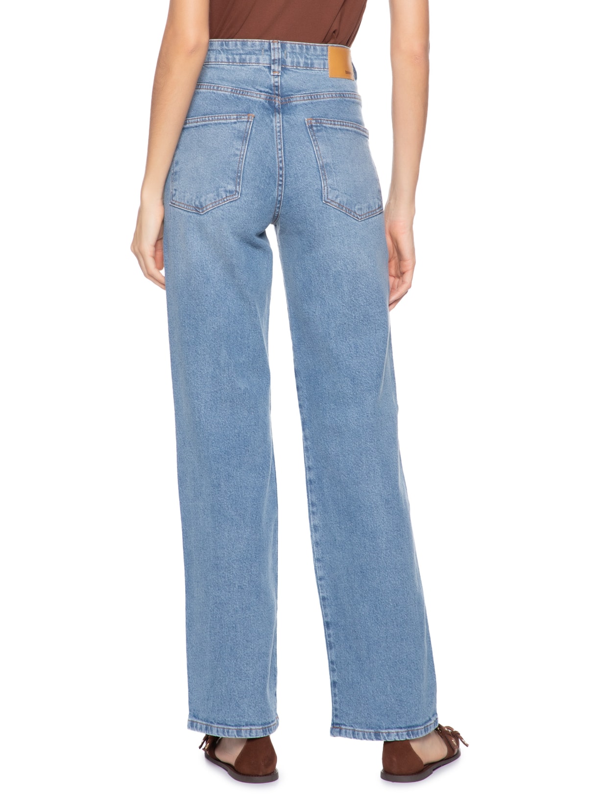 Calça Feminina Jeans Reta Azul Basiq