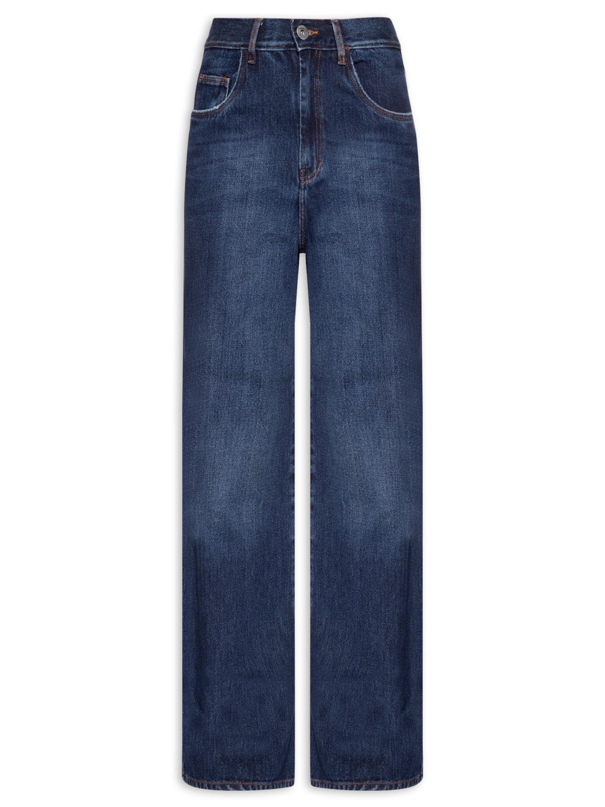 Calça Feminina Jeans Reta Básica - Azul