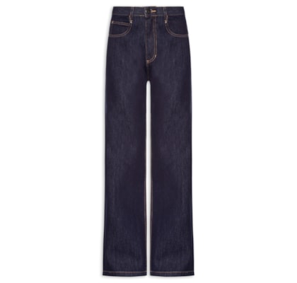 Calça Feminina Jeans Reta Dark - Azul