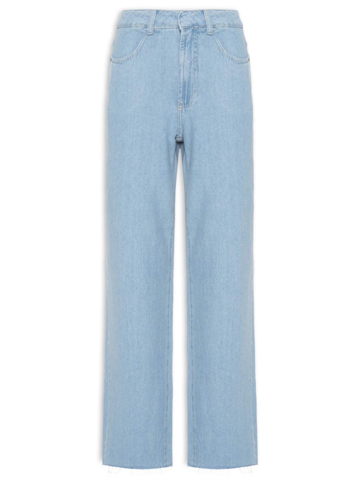 Calça Feminina Jeans Reta Média Azul Dress To