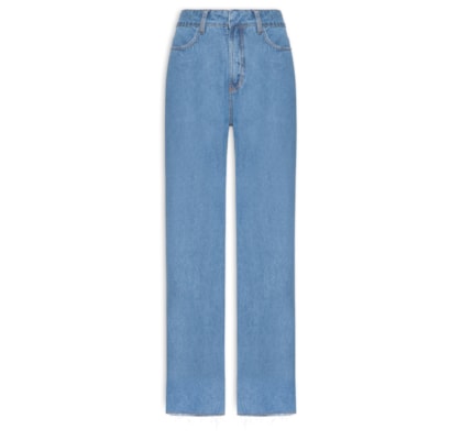 Calça Feminina Jeans Reta Oceano - Azul